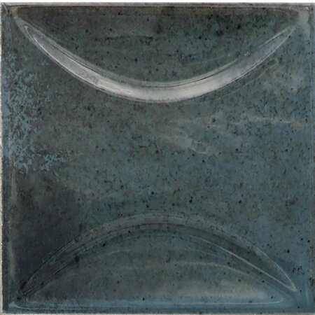 APOLLO TILE Antiek 3.94 in. x 3.94 in. Glossy Blue Ceramic Square Deco Wall Tile 5.39 sq. ft./case, 50PK MODDECBLU44